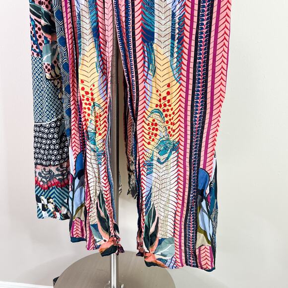 Anthropologie | Bhanuni by Jyoti Patterned Maxi Long Sleeve Slit Boho Maci Dress - Picture 8 of 16